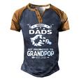 Great Dads Get Promoted To Grandpop Est 2021 Ver2 Men's Henley Raglan T-Shirt Brown Orange