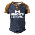 Mens Grooms Entourage Bachelor Stag Party Men's Henley Raglan T-Shirt Brown Orange