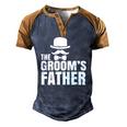 The Grooms Father Wedding Costume Father Of The Groom Men's Henley Raglan T-Shirt Brown Orange