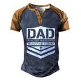 Happy Fathers Day Dad Dedicated And Devoted Men's Henley Shirt Raglan Sleeve 3D Print T-shirt Brown Orange