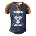 Hunting Deer Hunter Hunting Season Men's Henley Raglan T-Shirt Brown Orange