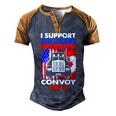 I Support Truckers Freedom Convoy 2022 V3 Men's Henley Shirt Raglan Sleeve 3D Print T-shirt Brown Orange