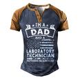 Im A Dad And Laboratory Technician Fathers Day 4Th Of July Men's Henley Shirt Raglan Sleeve 3D Print T-shirt Brown Orange