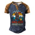 Its Not A Dad Bod Its A Father Figure Bear Vintage Men's Henley Raglan T-Shirt Brown Orange
