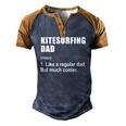Kitesurfing Dad Like Dad But Much Cooler Definition Men's Henley Raglan T-Shirt Brown Orange