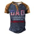 At Least You Dont Have A Liberal Child American Flag Men's Henley Raglan T-Shirt Brown Orange