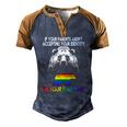 Lgbt Daddy Bear Gay And Lesbian Pride Im Your Dad Now Father Men's Henley Raglan T-Shirt Brown Orange