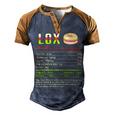 Lox Nutrition Facts Funny Christmas 12 Shirt Men's Henley Shirt Raglan Sleeve 3D Print T-shirt Brown Orange