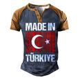 Made In Turkey Flag Turkish 8 Shirt Men's Henley Shirt Raglan Sleeve 3D Print T-shirt Brown Orange