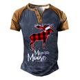 Mama Moose Matching Family Christmas 506 Shirt Men's Henley Shirt Raglan Sleeve 3D Print T-shirt Brown Orange