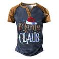 Mama Nana Claus Christmas Pajamas 505 Shirt Men's Henley Shirt Raglan Sleeve 3D Print T-shirt Brown Orange