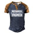 Mechanical Engineer Evil Genius Cleverly Men's Henley Raglan T-Shirt Brown Orange