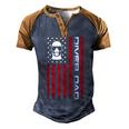 Mens 4Th Of July Us Flag Diver Dad Gift For Fathers Day Men's Henley Shirt Raglan Sleeve 3D Print T-shirt Brown Orange