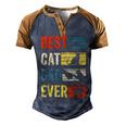 Mens Best Cat Dad Ever Funny Fathers Day Gifts 461 Trending Shirt Men's Henley Shirt Raglan Sleeve 3D Print T-shirt Brown Orange