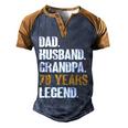 Mens Dad Husband Grandpa 70 Years Legend Birthday 70 Years Old Men's Henley Shirt Raglan Sleeve 3D Print T-shirt Brown Orange