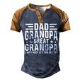 Mens Fathers Day From Grandkids Dad Grandpa Great Grandpa Men's Henley Shirt Raglan Sleeve 3D Print T-shirt Brown Orange
