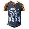 Mens My Favorite People Call Me Papa Men's Henley Shirt Raglan Sleeve 3D Print T-shirt Brown Orange