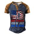 Mens My First 4Th Of July As A Dad July 4Th New Dad Usa Flag Men's Henley Shirt Raglan Sleeve 3D Print T-shirt Brown Orange