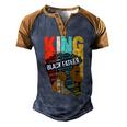 Mens Strong Black King Juneteeth African American Father Day 23 Shirt Men's Henley Shirt Raglan Sleeve 3D Print T-shirt Brown Orange