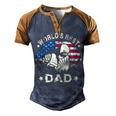 Mens Worlds Best Welder Dad T 4Th Of July American Flag Men's Henley Shirt Raglan Sleeve 3D Print T-shirt Brown Orange