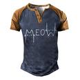 Meow Cat Shirt Meow Kitty Funny Cats Mom And Cat Dad 238 Trending Shirt Men's Henley Shirt Raglan Sleeve 3D Print T-shirt Brown Orange