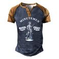 Minutemen Give Me Liberty Or Give Me Death Usa 1776 Men's Henley Raglan T-Shirt Brown Orange