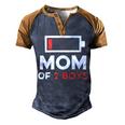 Mom Of 2 Boys Shirt From Son Mothers Day Birthday Women Active 154 Trending Shirt Men's Henley Shirt Raglan Sleeve 3D Print T-shirt Brown Orange