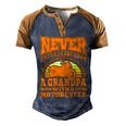 Motorcycle Grandpa Biker S Funny 499 Shirt Men's Henley Shirt Raglan Sleeve 3D Print T-shirt Brown Orange