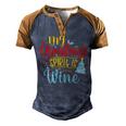 My Christmas Spirit Is Wine Funny 555 Shirt Men's Henley Shirt Raglan Sleeve 3D Print T-shirt Brown Orange