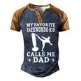 My Favorite Taekwondo Kid Calls Me Dad Karate Judo Men's Henley Shirt Raglan Sleeve 3D Print T-shirt Brown Orange