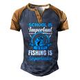 N Fishing Fisherman Kids Boys Men Bass Fishing Men's Henley Shirt Raglan Sleeve 3D Print T-shirt Brown Orange