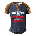 Im Not The Stepfather Im The Father That Stepped Up Dad Men's Henley Raglan T-Shirt Brown Orange