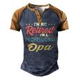 Opa Grandpa Gift Im A Professional Opa Men's Henley Shirt Raglan Sleeve 3D Print T-shirt Brown Orange