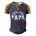 Papa Birthday Crew Race Car Racing Car Driver Dad Daddy Men's Henley Shirt Raglan Sleeve 3D Print T-shirt Brown Orange