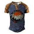 Pappy Like A Grandpa Only Cooler Vintage Retro Fathers Day Men's Henley Raglan T-Shirt Brown Orange