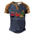 Peace Love Cinco De Mayo Funny Men's Henley Shirt Raglan Sleeve 3D Print T-shirt Brown Orange