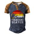 The Pheasant Slayer Pheasant Hunting Bird Hunter Men's Henley Raglan T-Shirt Brown Orange