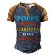 Poppy Because Grandpa Is For Old Guys V3 Men's Henley Shirt Raglan Sleeve 3D Print T-shirt Brown Orange