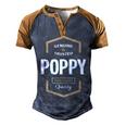 Poppy Grandpa Gift Genuine Trusted Poppy Premium Quality Men's Henley Shirt Raglan Sleeve 3D Print T-shirt Brown Orange
