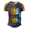 Mens Pregnancy Announcement Dad Level Unlocked Soon To Be Father V2 Men's Henley Raglan T-Shirt Brown Orange