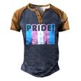 Pride Transgender Lgbt Flag Color Protest Support Men's Henley Raglan T-Shirt Brown Orange