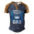 Princess Protection Agency Dad Men Fathers Day Idea Men's Henley Raglan T-Shirt Brown Orange