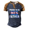 Proud To Be His Father Gender Identity Transgender Men's Henley Raglan T-Shirt Brown Orange