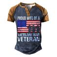 Proud Wife Vietnam War Veteran Husband Wives Matching Design Men's Henley Shirt Raglan Sleeve 3D Print T-shirt Brown Orange