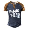 Punk Is Dad Fathers Day Men's Henley Raglan T-Shirt Brown Orange