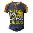Silly Rabbit Easter Is For Jesus Funny Christian Religious Saying Quote 21M17 Men's Henley Shirt Raglan Sleeve 3D Print T-shirt Brown Orange
