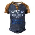 Soon To Be A Daddy Baby Boy Expecting Father Men's Henley Raglan T-Shirt Brown Orange