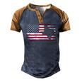Texas 4Th Of July American Flag Usa Patriotic Men Women Men's Henley Raglan T-Shirt Brown Orange