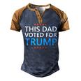 This Dad Voted For Trump Funny 4Th Of July Fathers Day Meme Men's Henley Shirt Raglan Sleeve 3D Print T-shirt Brown Orange