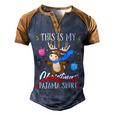 This Is My Christmas Pajama Jewish 545 Shirt Men's Henley Shirt Raglan Sleeve 3D Print T-shirt Brown Orange